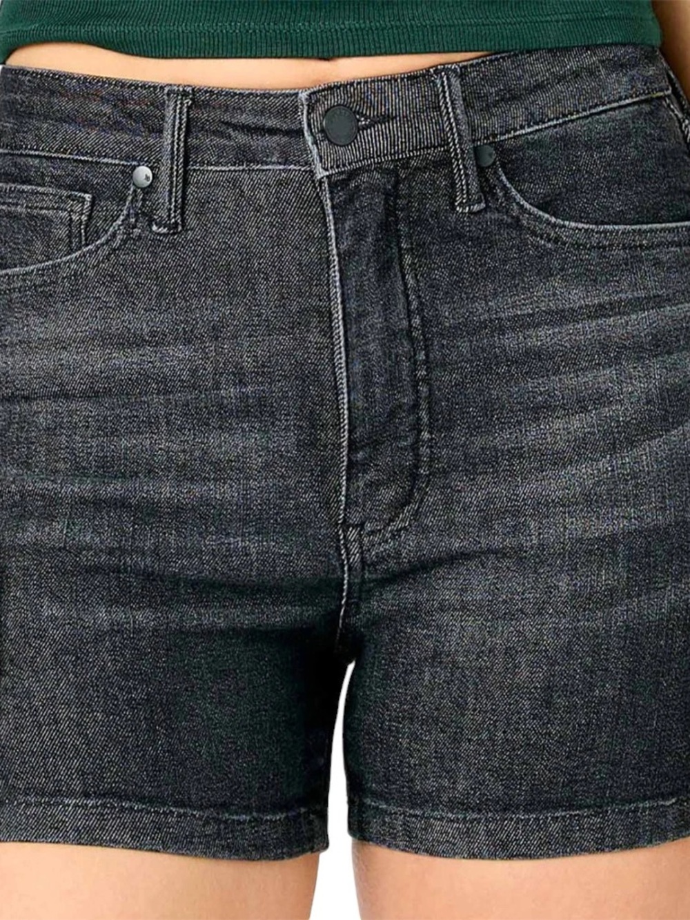Classic Black Judy Blue Tummy Control Denim Jeans Short